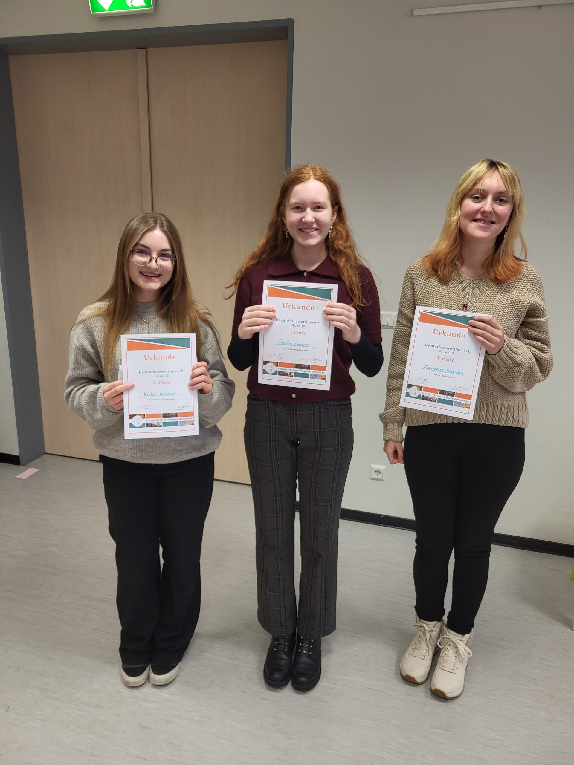 Rezitationswettbewerb der 10. Klassen begeistert mit starken Vorträgen
