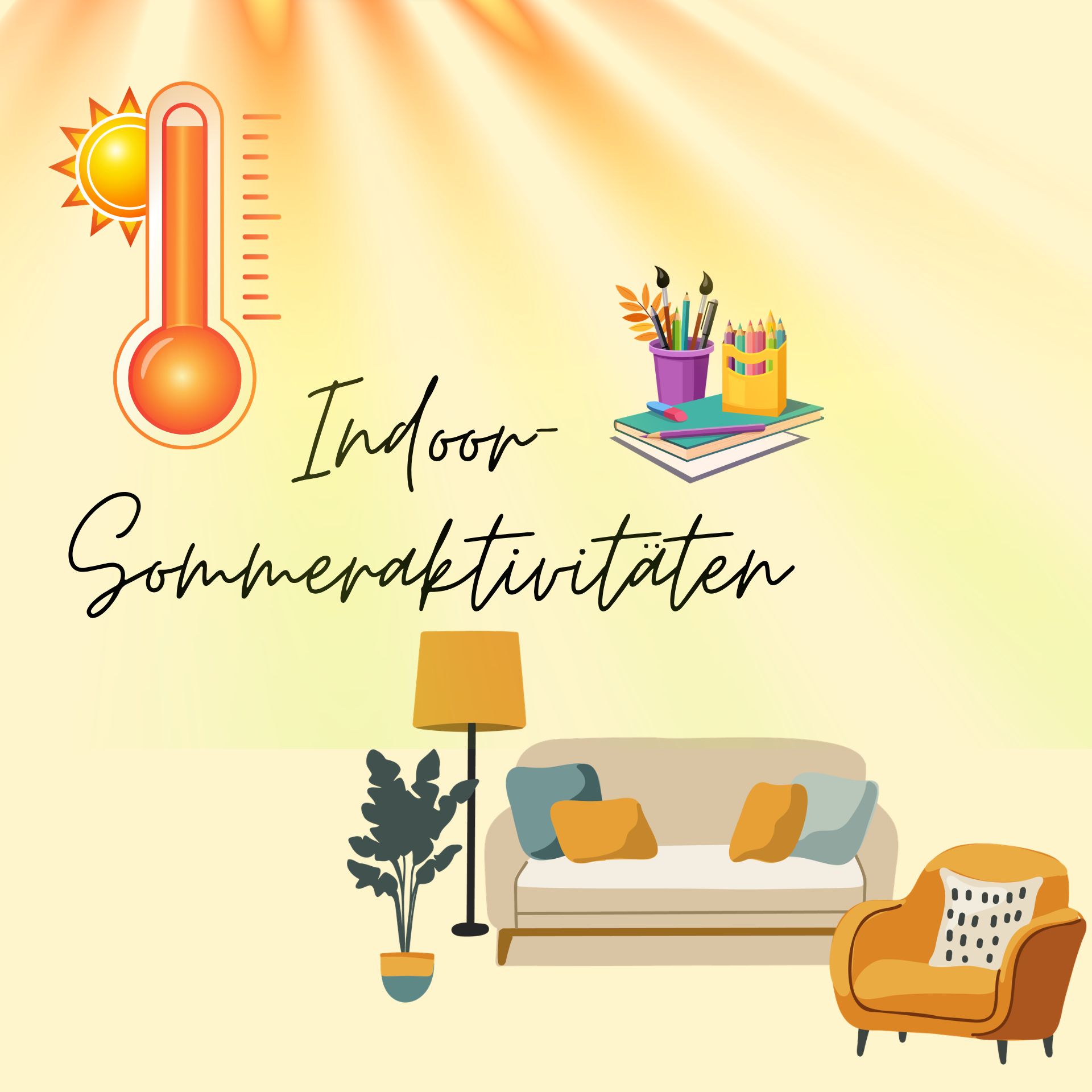 Wenn es mal zu heiß draußen wird … Coole Sommerferien-Indoor-Ideen